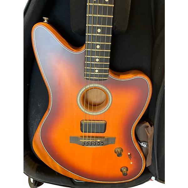 Used Fender Acoustasonic JAZZMASTER 2 Color Sunburst Acoustic Electric Guitar