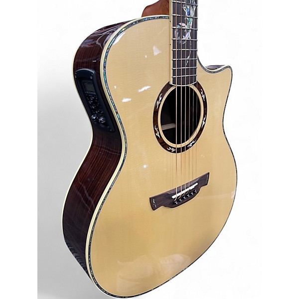 Used Crafter Guitars DRAGON ROSE PLUS Natural Acoustic Electric Guitar