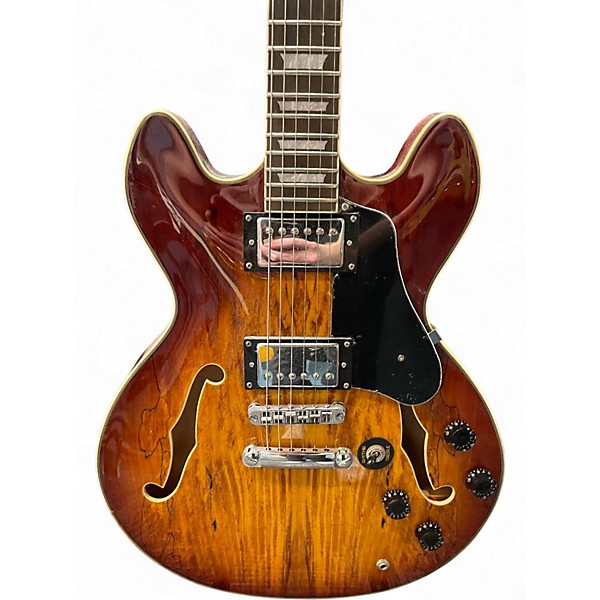 Used Firefly FF338 2 Tone Sunburst Hollow Body Electric Guitar