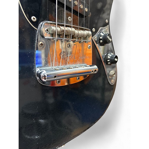 Vintage 1977 Fender Mustang Black Solid Body Electric Guitar