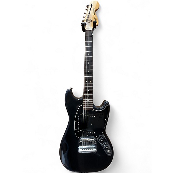 Vintage 1977 Fender Mustang Black Solid Body Electric Guitar
