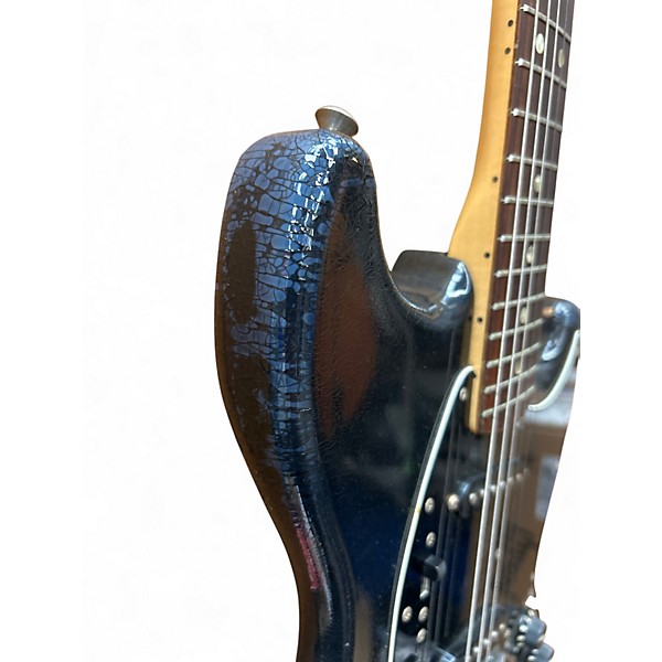 Vintage 1977 Fender Mustang Black Solid Body Electric Guitar