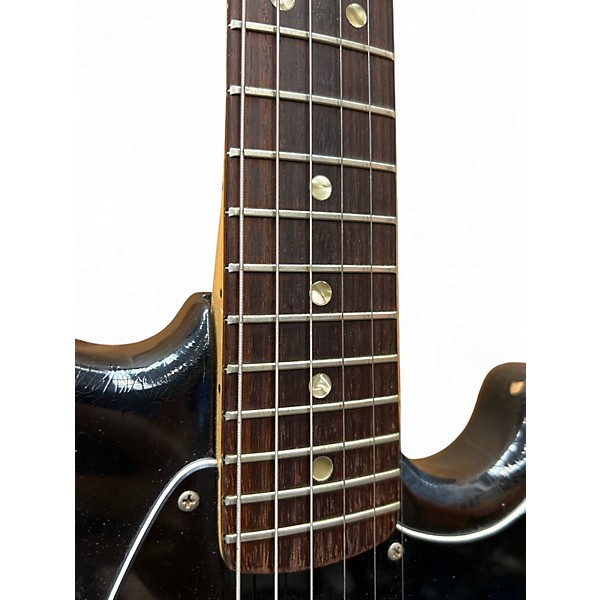 Vintage 1977 Fender Mustang Black Solid Body Electric Guitar