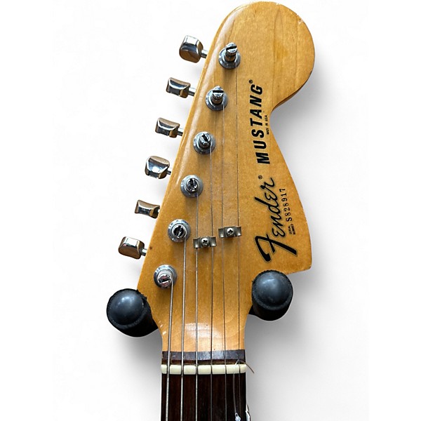 Vintage 1977 Fender Mustang Black Solid Body Electric Guitar