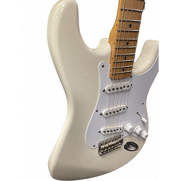 Used 2010 Fender Artist Series Jimmie Vaughan Tex-Mex Stratocaster Classic White Solid Body Electric Guitar