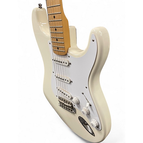 Used 2010 Fender Artist Series Jimmie Vaughan Tex-Mex Stratocaster Classic White Solid Body Electric Guitar