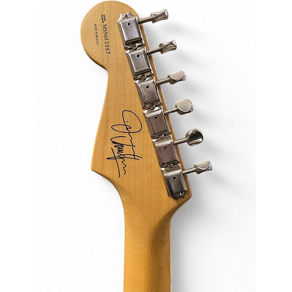 Used 2010 Fender Artist Series Jimmie Vaughan Tex-Mex Stratocaster Classic White Solid Body Electric Guitar