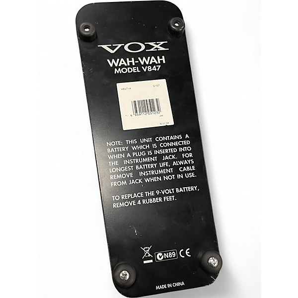 Used VOX V847 Reissue Wah Effect Pedal