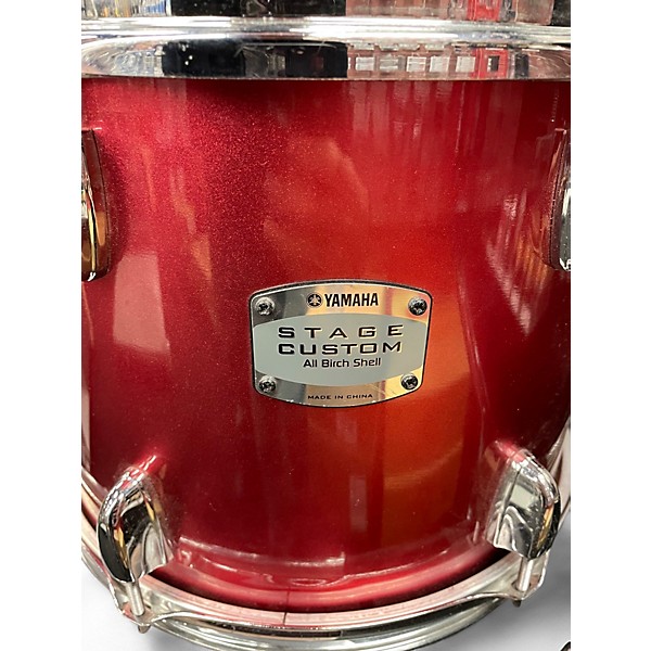 Used Yamaha 4 Piece Stage Custom RED Drum Kit