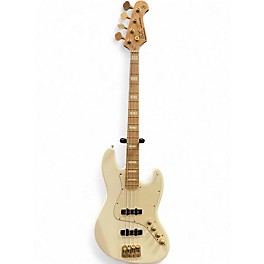 Used SX Vintage Series J Style White Electric Bass Guitar