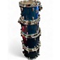Used Yamaha 5 Piece Oak Custom Blue Sparkle Drum Kit