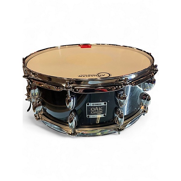 Used Yamaha 5.5X14 Oak Custom Snare Musachi Black Drum