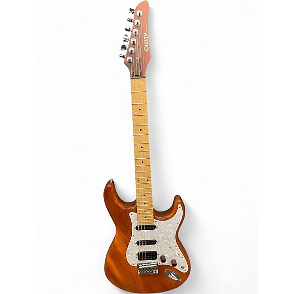 Used Carvin Bolt on HSS Strat Antique Natural Solid Body Electric Guitar