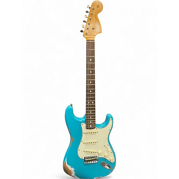 Used Fender Custom Shop 67 Stratocaster Heavy Relic Taos Turquoise Solid Body Electric Guitar