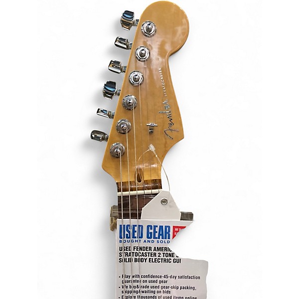 Used Fender American Deluxe Stratocaster 2 Tone Sunburst Solid Body Electric Guitar