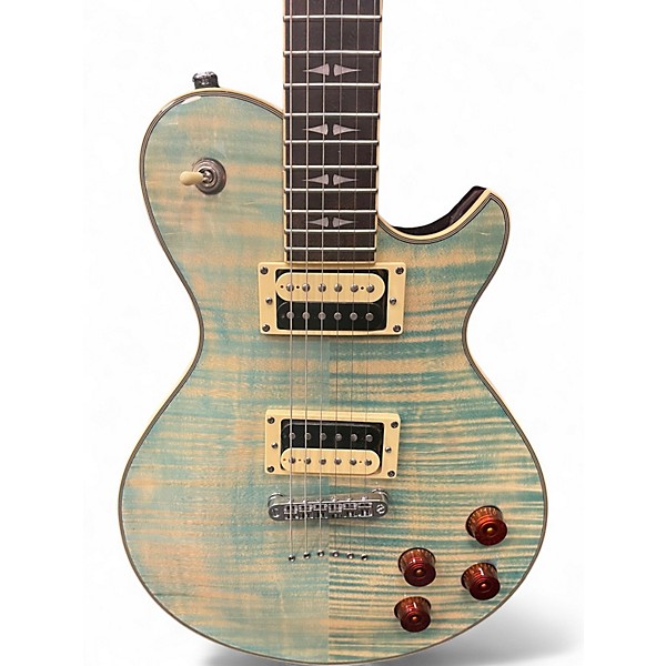 Used Michael Kelly Patriot Decree blue flame Solid Body Electric Guitar