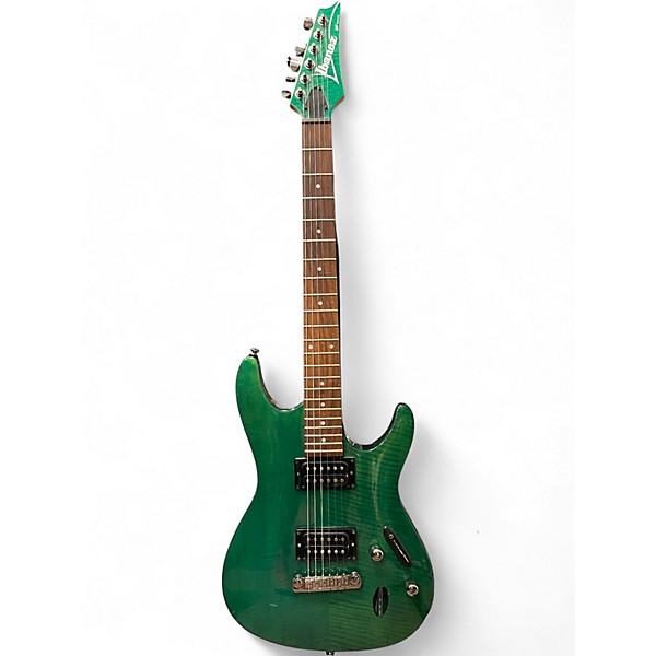 Used 1996 Ibanez SF 420 FM S SERIES Trans Green Solid Body Electric Guitar