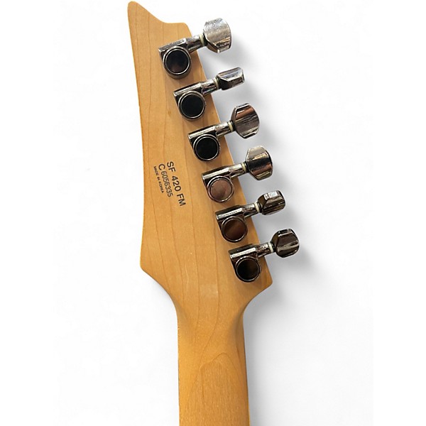 Used 1996 Ibanez SF 420 FM S SERIES Trans Green Solid Body Electric Guitar