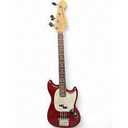 Used Fender Mustang Bass Candy Apple Red Electric Bass Guitar