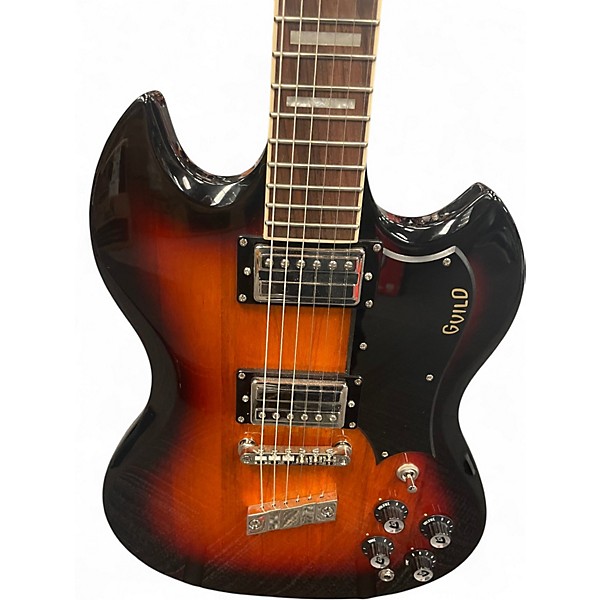Used Guild S-100 Polara Deluxe 3 Tone Sunburst Solid Body Electric Guitar