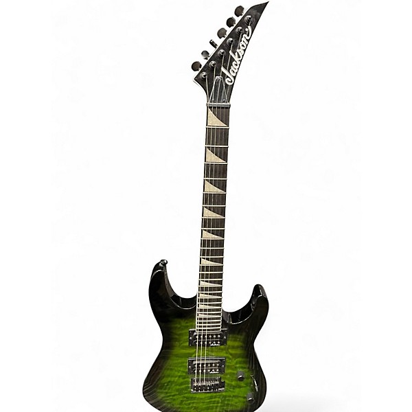 Used Jackson JS20 DKQ Trans Green Solid Body Electric Guitar