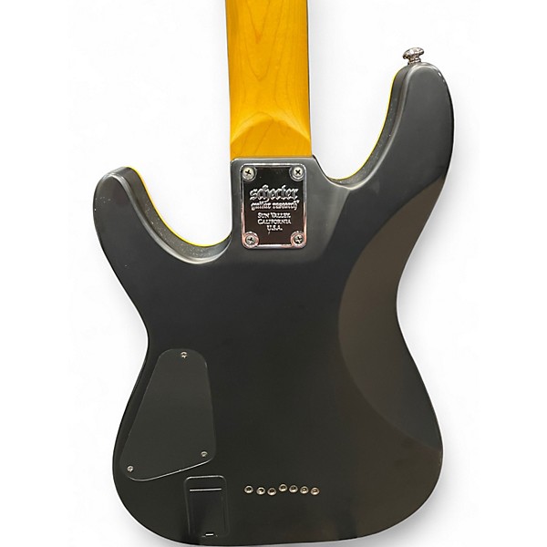 Used Schecter Guitar Research Demon 7 String Black Solid Body Electric Guitar