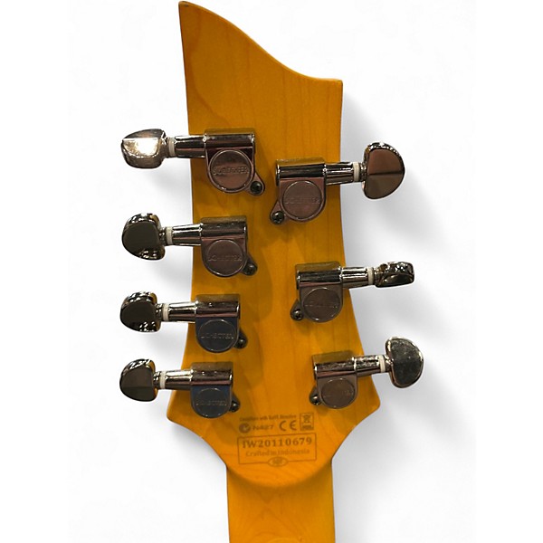 Used Schecter Guitar Research Demon 7 String Black Solid Body Electric Guitar