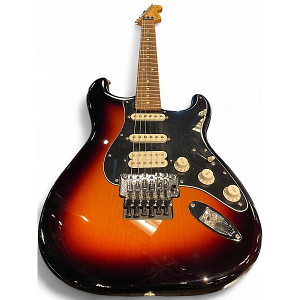 Used Fender Player Stratocaster HSS Floyd Rose 2 Tone Sunburst Solid Body Electric Guitar