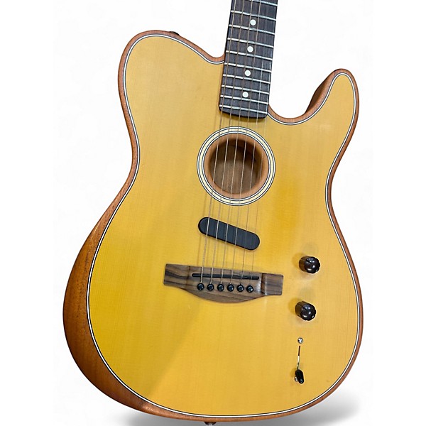 Used Fender Acoustasonic Player Telecaster Amber Acoustic Electric Guitar