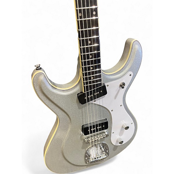 Used Eastwood Sidejack Baritone Silver Baritone Guitars