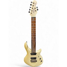 Used Sterling by Music Man Petrucci Signature 7 String White Solid Body Electric Guitar
