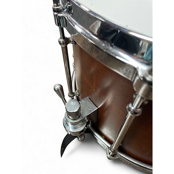 Used SJC 14in 8"x14" Snare Drum in Mahogany Satin Stain Brown Drum