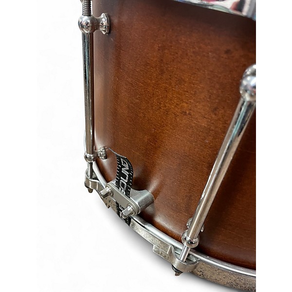 Used SJC 14in 8"x14" Snare Drum in Mahogany Satin Stain Brown Drum