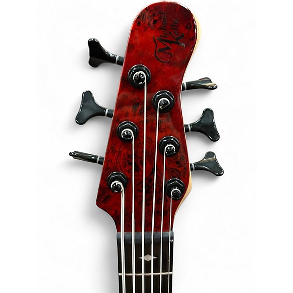 Used Michael Kelly Pinnacle 6 String RED QUILT Electric Bass Guitar