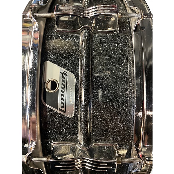 Used Ludwig 4.5X14 LM404 BLACKROLITE BLACK SPARKLE Drum