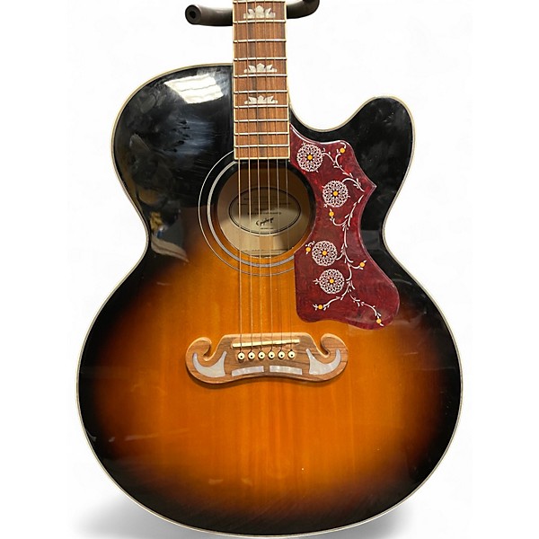 Used Epiphone EJ200SCE Vintage Sunburst Acoustic Electric Guitar