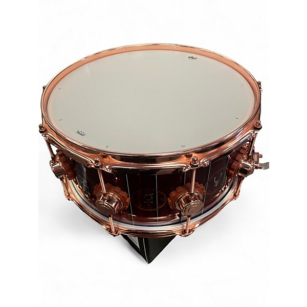 Used DW 14X6.5 Neil Peart Time Machine Snare Copper Burst Drum