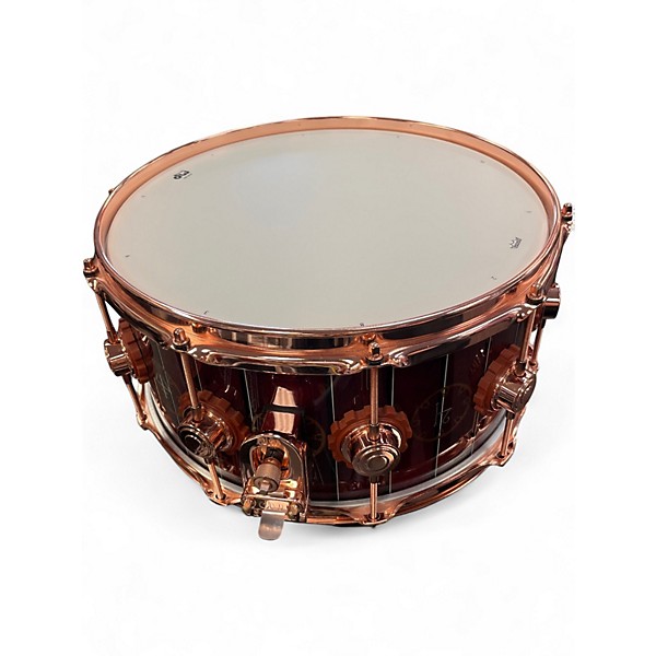 Used DW 14X6.5 Neil Peart Time Machine Snare Copper Burst Drum