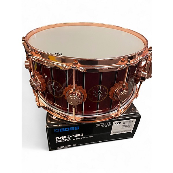 Used DW 14X6.5 Neil Peart Time Machine Snare Copper Burst Drum