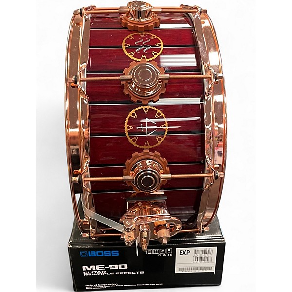 Used DW 14X6.5 Neil Peart Time Machine Snare Copper Burst Drum