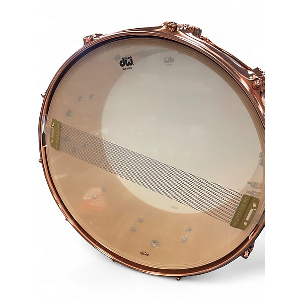 Used DW 14X6.5 Neil Peart Time Machine Snare Copper Burst Drum
