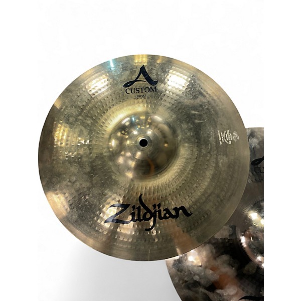 Used Zildjian 14in A Custom Hi Hat Pair Cymbal