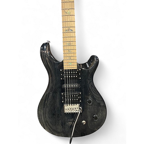Used 2020s PRS SE Swamp Ash Special Trans Black Solid Body Electric Guitar