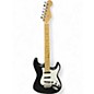 Used Partscaster STRATOCASTER Black and White Solid Body Electric Guitar thumbnail