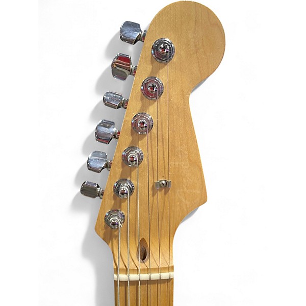 Used Partscaster STRATOCASTER Black and White Solid Body Electric Guitar