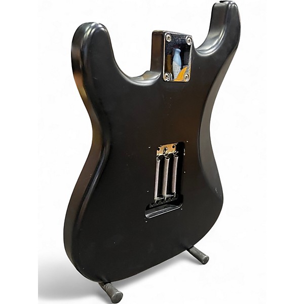 Used Partscaster STRATOCASTER Black and White Solid Body Electric Guitar