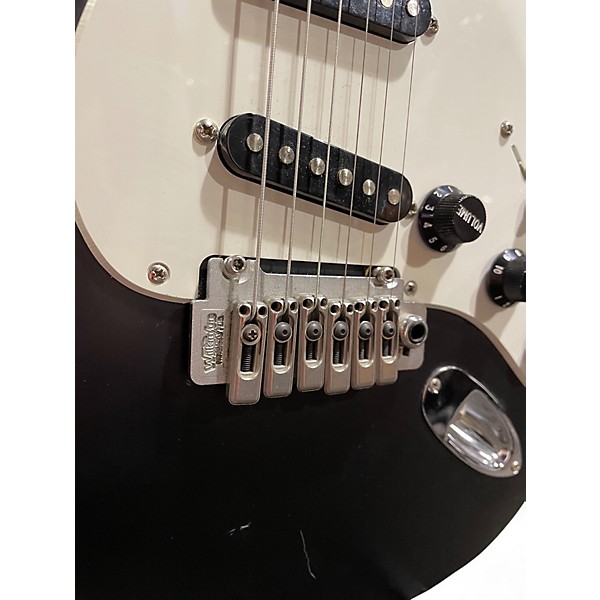Used Partscaster STRATOCASTER Black and White Solid Body Electric Guitar
