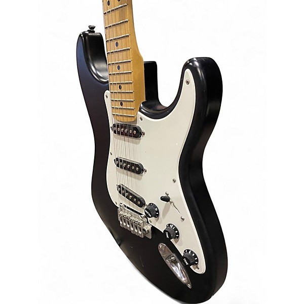 Used Partscaster STRATOCASTER Black and White Solid Body Electric Guitar