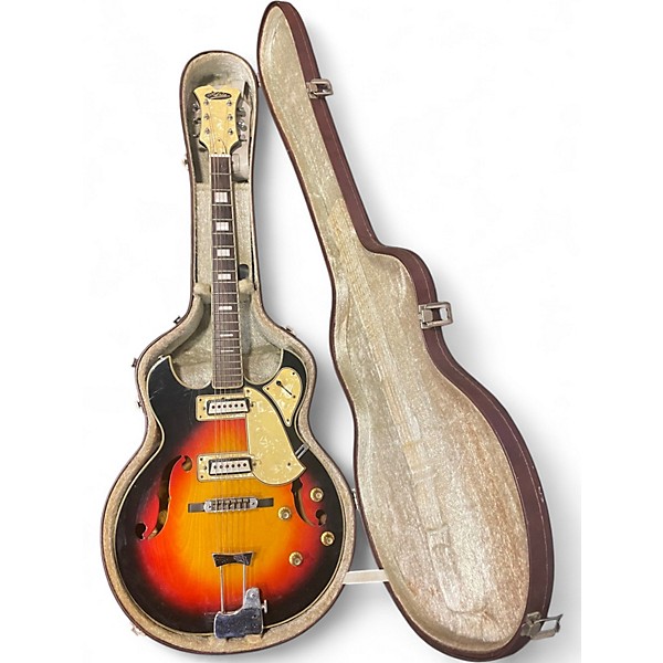 Used Aria 1202T 2 Color Sunburst Hollow Body Electric Guitar