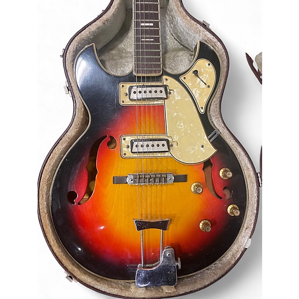 Used Aria 1202T 2 Color Sunburst Hollow Body Electric Guitar
